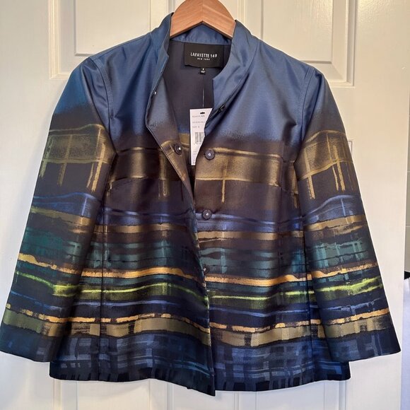 Lafayette 148 NY Aegean multicolored jacket - Picture 1 of 11